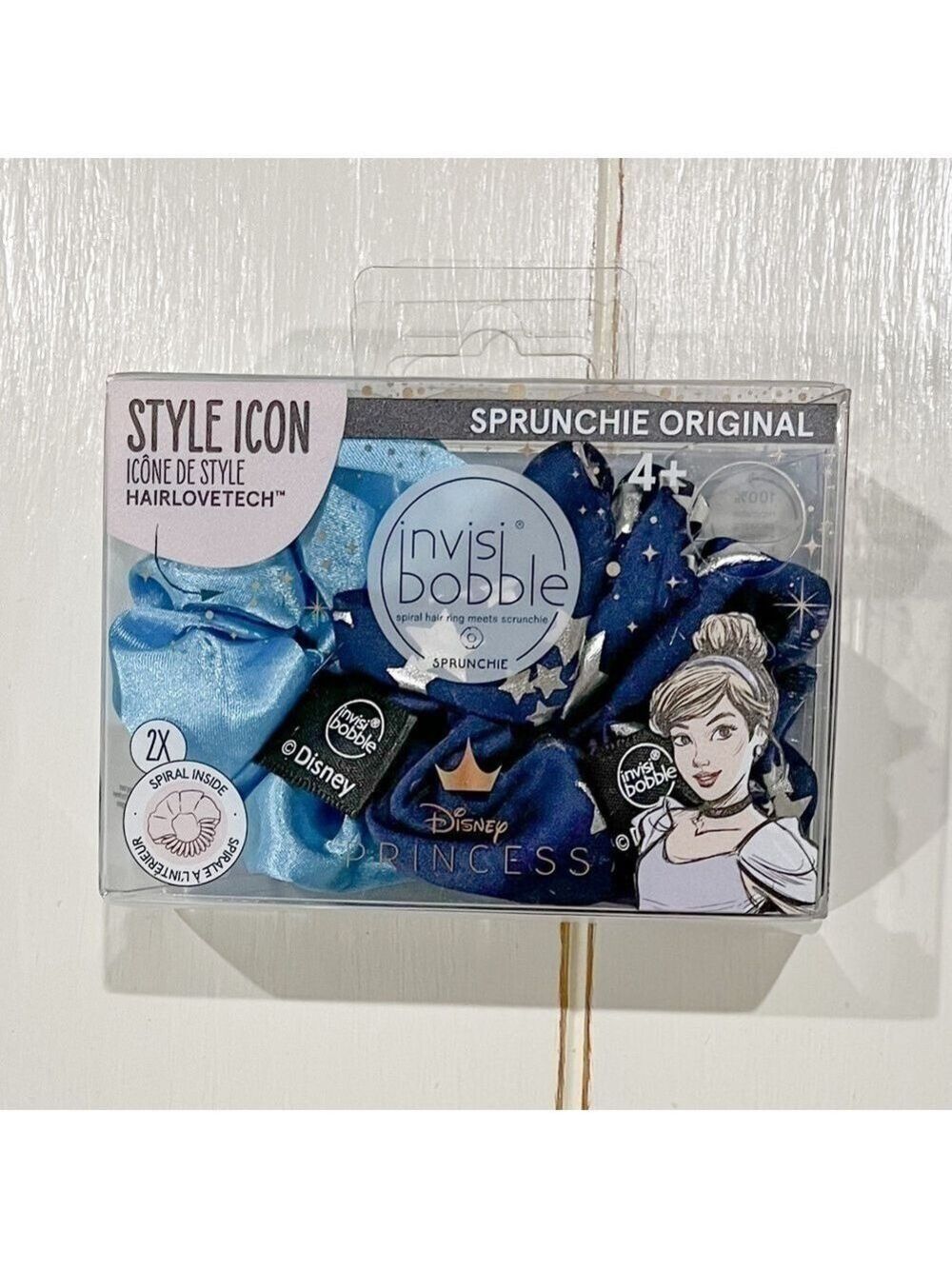 Invisibobble Disney Princess Cinderella Sprunchie Original Hair Ties Set NIB
